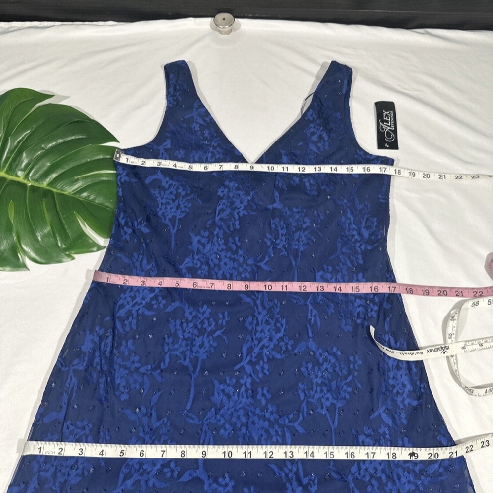 Nwt Alex Evenings [ 12 ] Textured Floral Burnout Hi-Low Dress W/ Jacket — image 3 of 8